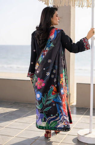 Maya - Dhanak 3-Piece Unstitched Embroidered Suit