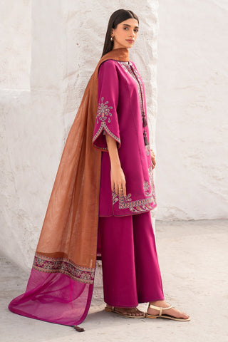 JAZMIN - Dhanak 3-Piece Unstitched Embroidered Suit