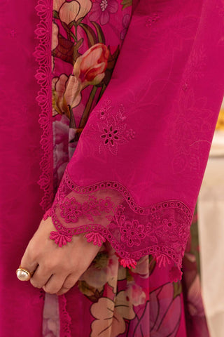 Aster - Dhanak 3-Piece Unstitched Embroidered Suit