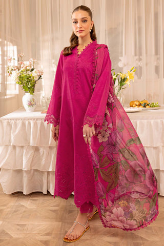 Aster - Dhanak 3-Piece Unstitched Embroidered Suit