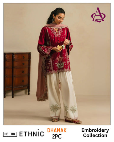 2-Piece | Premium Embroidered Winter Suit – DE-1114