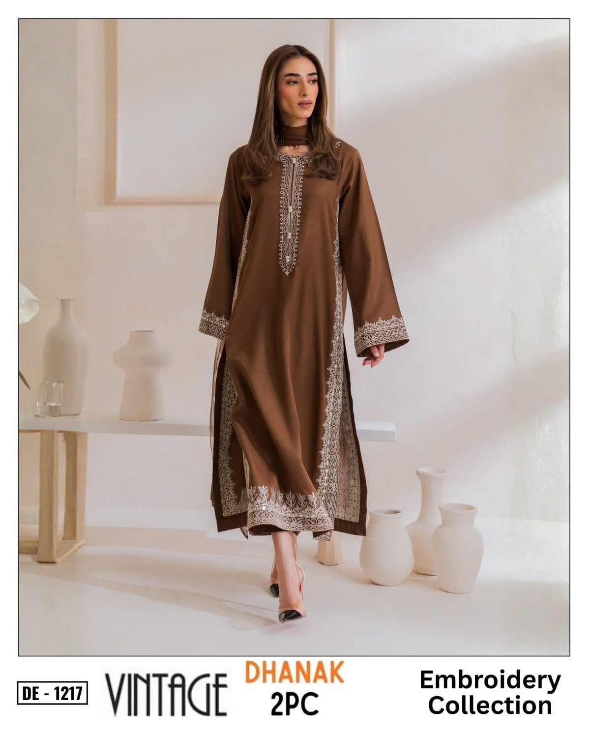 2-Piece | Premium Embroidered Winter Suit – DE-1217