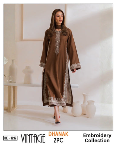 2-Piece | Premium Embroidered Winter Suit – DE-1217