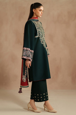 JAZMIN - Dhanak 3-Piece Unstitched Embroidered Suit