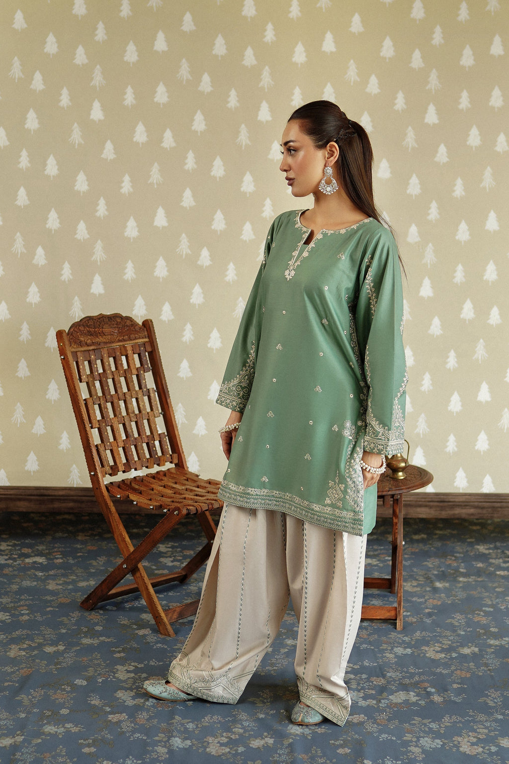 LAAM 2 Piece - Unstitched Dhanak Embroidered Suit