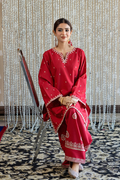 Red Rose 2 Piece - Unstitched Dhanak Embroidered Suit