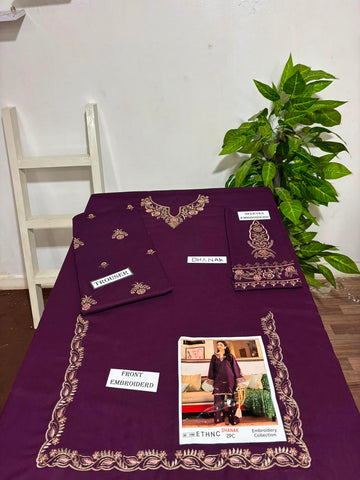 2-Piece | Premium Embroidered Winter Suit – DE-1190