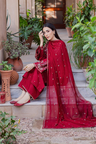 Batik - 3PC Unstitched Dhanak Embroidered Suit