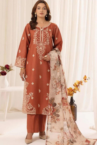 Mohagni - Dhanak 3-Piece Unstitched Embroidered Suit