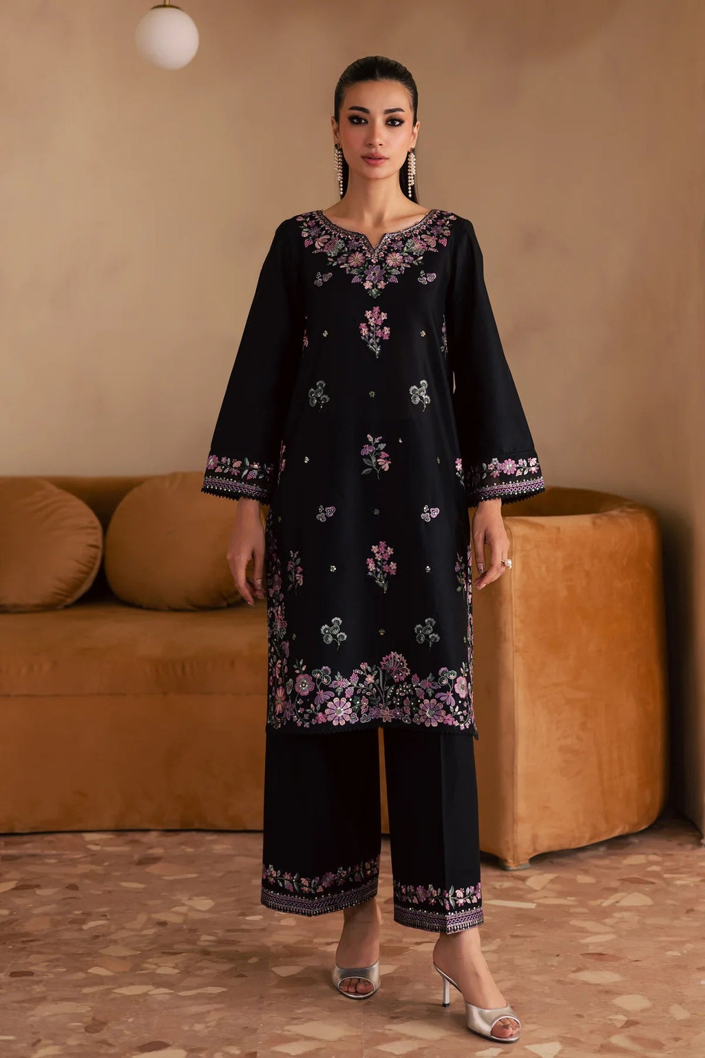 Batik Embroidered Dhanak Winter 2 Piece Dress - J4022
