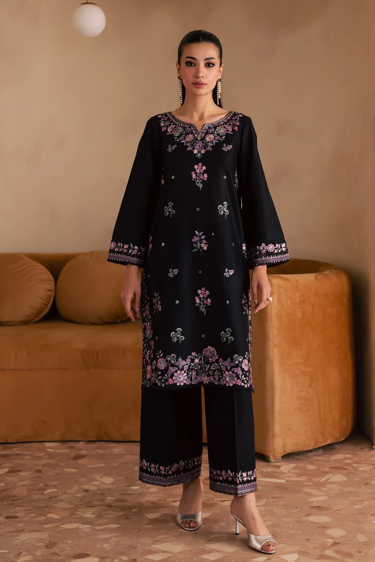 Batik Embroidered Dhanak Winter 2 Piece Dress - J4022