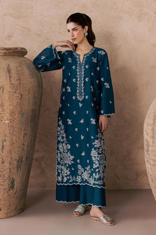 Batik Embroidered Dhanak Winter 2 Piece Dress - J4022