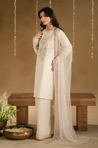 Rafza - Dhanak 3-Piece Unstitched Embroidered Suit