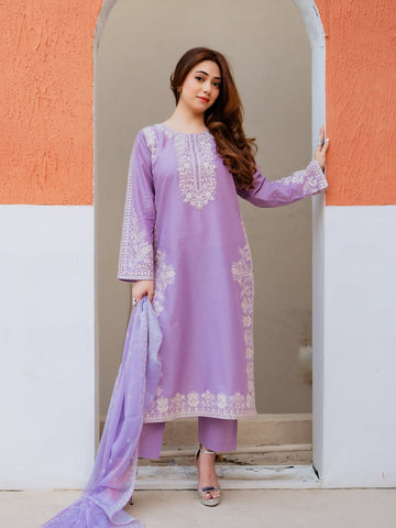 3 PC DHANAK EMBROIDRY
