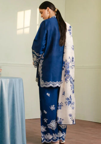 Zara Shahjahan Dhanak 3-Piece Heavy Embroidered Suit with Printed Wool Shawl
