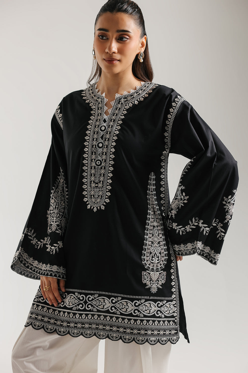 Embroidered Dhanak Winter 2 Piece Dress