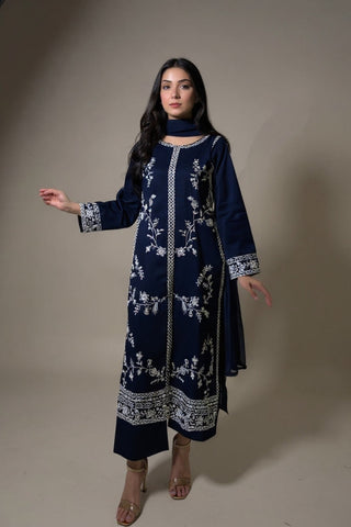 3PC WINTER DHANAK UNSTITCH