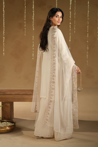 Rafza - Dhanak 3-Piece Unstitched Embroidered Suit