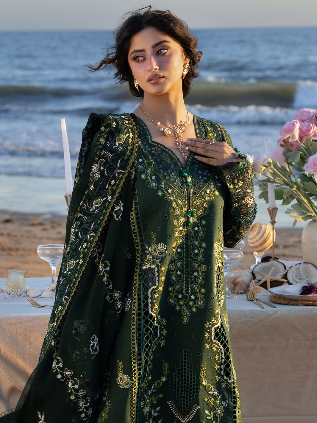 Embroidered Dhanak Winter 3Piece Dress