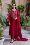 Batik Women’s Embroidered Dhanak Suit 3PC Pink