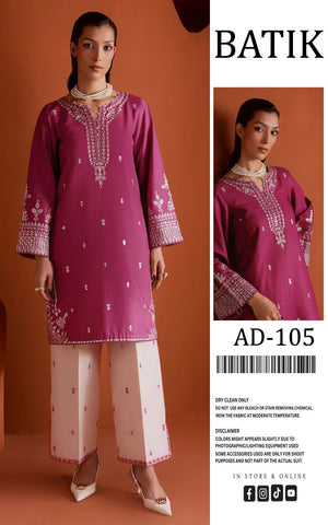 Batik Embroidered Dhanak Winter 2 Piece Dress - J4022