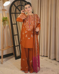 Embroidered Dhanak Winter 3Piece Dress